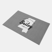Monogramm-Staat der Mississippi-Familie Doormat Fußmatte (Schrägansicht)