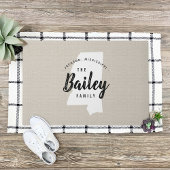 Monogramm-Staat der Mississippi-Familie Doormat Fußmatte