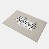 Monogramm-Staat der Nebraska-Familie Doormat Fußmatte (Schrägansicht)