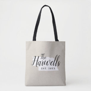 Monogramm-Staat der Nebraska-Familie Tote Bag Tasche