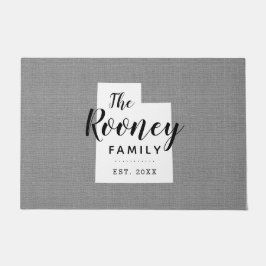 Monogramm-Staat der Utah-Familie Doormat Fußmatte