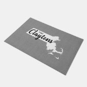 Monogramm Staat Doormat der Massachusetts-Familie Fußmatte (Schrägansicht)