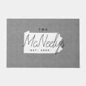 Monogramm-Staat Pennsylvania Fußmatte (Vorderseite)