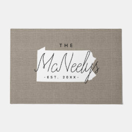 Monogramm-Staat Pennsylvania Fußmatte