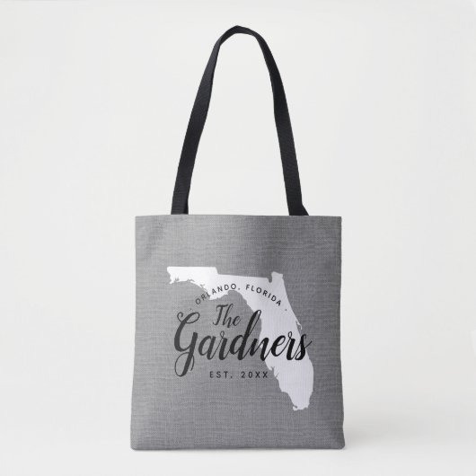 Monogramm-Staat-Totbeutel der Familie Florida Tasche (Vorderseite)