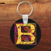 Monogramm: Stainglass B Schlüsselanhänger (Vorderseite)