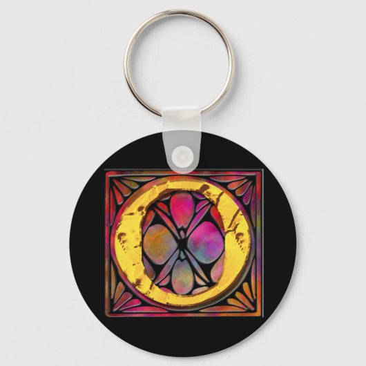 Monogramm: Stainglass O Schlüsselanhänger (Vorderseite)