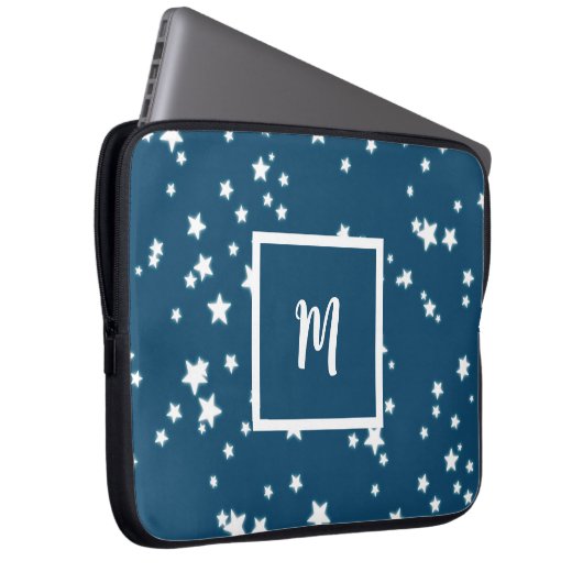 Monogramm Stars Laptopschutzhülle (Vorne Rechts)