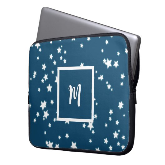 Monogramm Stars Laptopschutzhülle (Vorderseite Links)