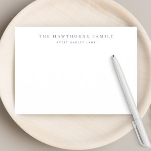 Monogramm-Stationerie für Personalisierte Familien Mitteilungskarte