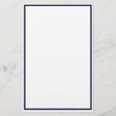 Monogramm-Stationierung für die Chic Navy und die Briefpapier (Rückseite)