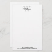 Monogramm-Stationierung für personalisierte Namen Briefpapier (Vorne/Hinten)