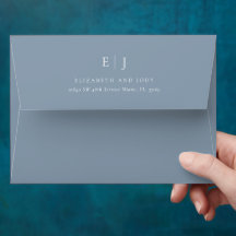 Monogramm Staubblau Hochzeit