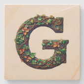 Monogramm Steinuntersetzer (Vorderseite)