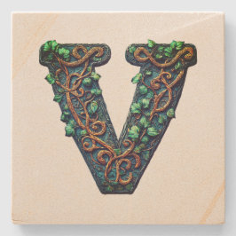 Monogramm Steinuntersetzer