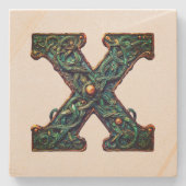 Monogramm Steinuntersetzer (Vorderseite)