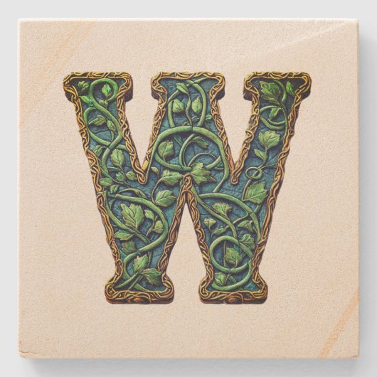 Monogramm Steinuntersetzer (Vorderseite)