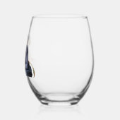 Monogramm Stemless Foto Weinglas Ohne Stiel (Links)