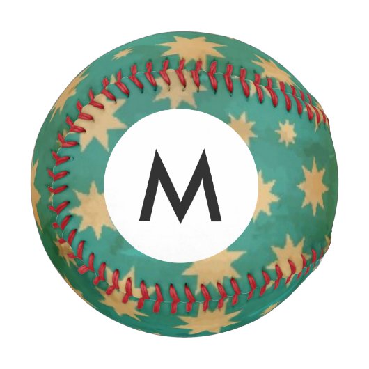 Monogramm-Sternmuster Baseball (Vorderseite Links)