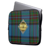 Monogramm-Stewarttartan-karierte Laptop-Abdeckung Laptopschutzhülle (Vorderseite Links)