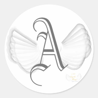 Monogramm-Sticker-individuell anpassen Runder Aufkleber