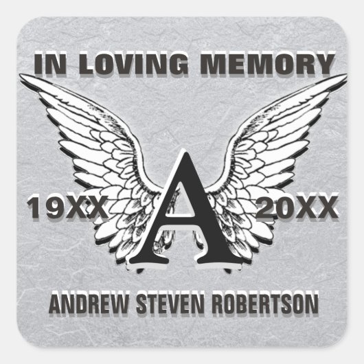 Monogramm Sticker Silber (Vorderseite)