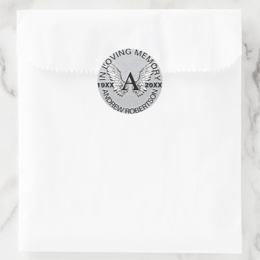 Monogramm Sticker Silber (Tasche)