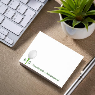 Monogramm-Sticky-Editor für das Thema Golf Post-it Klebezettel