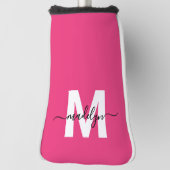 Monogramm Stilvolles Hellrosa Golf Headcover (Rotieren 90)