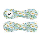 Monogramm Stilvolles, schönes, leuchtendes Blumenm Baseball (Paneele)