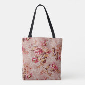 Monogramm stilvolles vintage Initialskript floral Tasche (Rückseite)