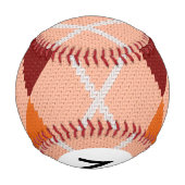 Monogramm-Stoff für realistische Raute Baseball (Rückseite)