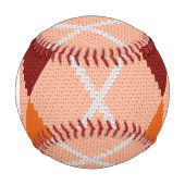 Monogramm-Stoff für realistische Raute Baseball (Vorderseite)