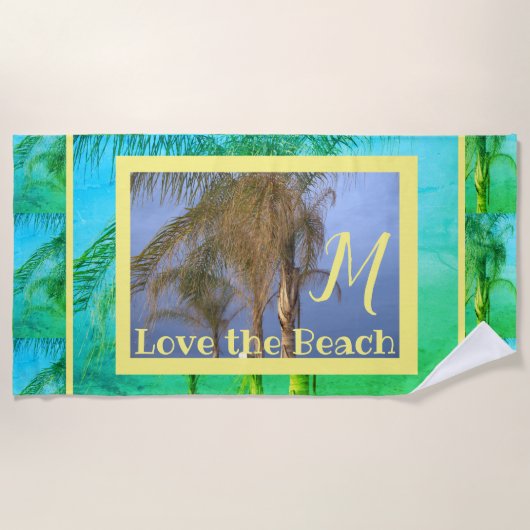 Monogramm Strand Handtuch (Vorderseite)
