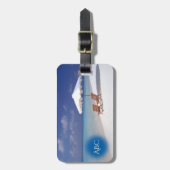 Monogramm-Strand-Szene Gepäckanhänger (Vorderseite vertikal)