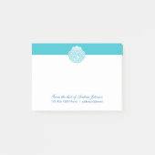 Monogramm-Strand-Thema Post-it Klebezettel (Vorderseite)