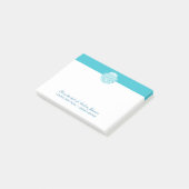 Monogramm-Strand-Thema Post-it Klebezettel (angewinkelt)