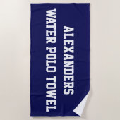 Monogramm-Strand-Wasserball-Schwimmteam-Tuch Strandtuch (Vorderseite)