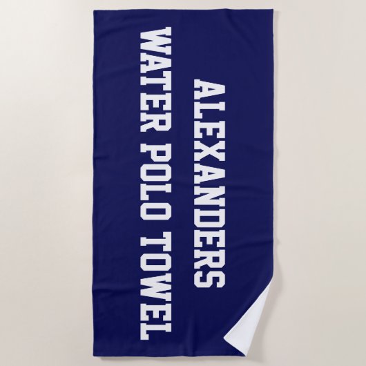 Monogramm-Strand-Wasserball-Schwimmteam-Tuch Strandtuch (Vorderseite)