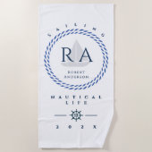Monogramm Strandtuch (Vorderseite)