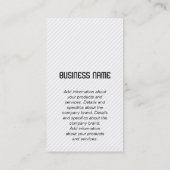 Monogramm | Streifen | Blue Wave Visitenkarte (Rückseite)