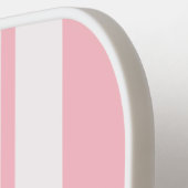 Monogramm-Streifen Bold Moderne Mädchenhaft Rosa Pickleball Schläger (Linke Seite)