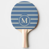 Monogramm Streifen Capri Farbe Tischtennis Schläger (Vorderseite)