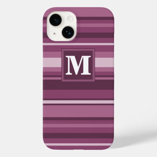 Monogramm-Streifen Case-Mate iPhone Hülle (Rückseite)