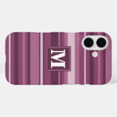Monogramm-Streifen Case-Mate iPhone Hülle (Rückseite (Horizontal))
