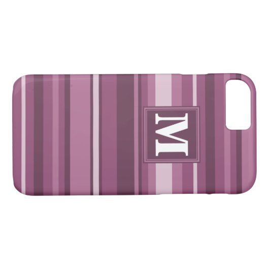 Monogramm-Streifen Case-Mate iPhone Hülle (Rückseite (Horizontal))