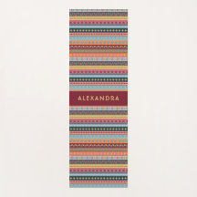 Monogramm Streifen Farbige Muster Herbstfarben