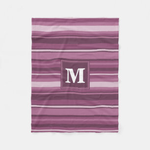 Monogramm-Streifen Fleecedecke