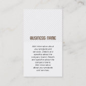 Monogramm | Streifen | Fotograf | Kamera Visitenkarte (Rückseite)