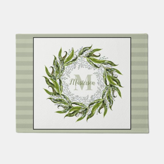 Monogramm-Streifen für Grünkleider Fußmatte (Vorderseite)